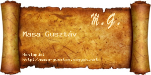 Masa Gusztáv névjegykártya