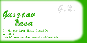 gusztav masa business card